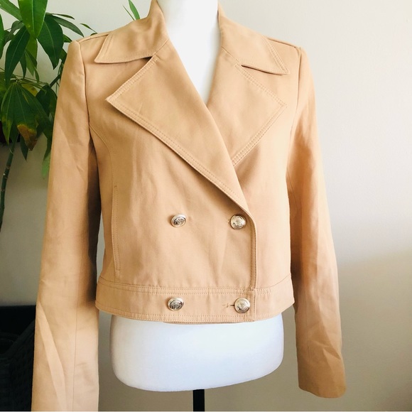 HP ✨ZARA | 100% Cotton Gold button coat/blazer 100% cotton - Picture 12 of 15